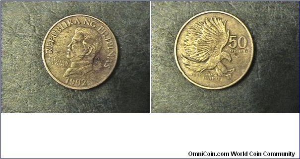 50 Sentimo small coin 18 mm