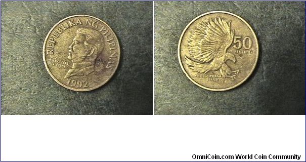 50 Sentimo small coin 18 mm