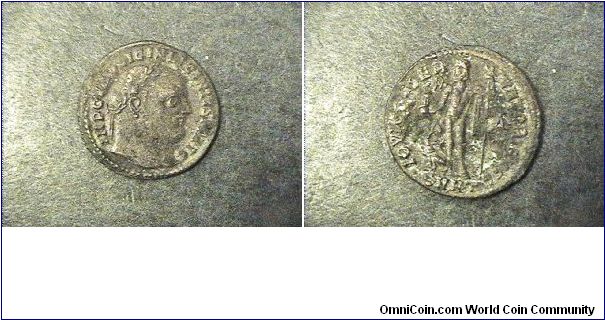 Licinius 308-324AD
Obv:IMPCVALLIC LICINNIVS AVGG
Rev:IOVI CONSERVATORI AVGG
SMHT (Heraclea) mint
AE/21mm 3.3 grams