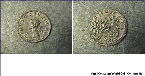 Probus 276-282AD
Obv:IMP PROBVS PF AVG
Rev: SOLI INVICTO
XXIS
AE/21mm 3.2 grams