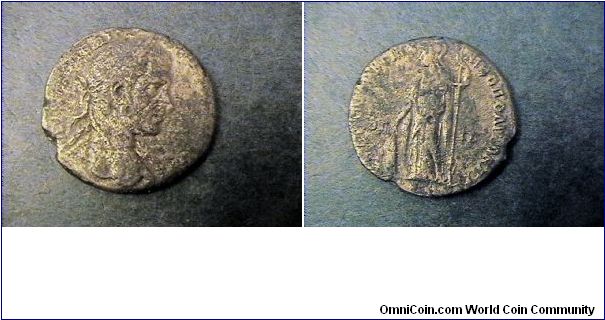 Macrinus 217-218AD
Roman Provinical coinage. Nikopolis ad Istrum
Obv:AVTKOPELCEVH MAKPIOC.
Rev:YFCTA LONGINOY NIKOPOLI TNN PROC

AE/26mm 10.1 grams