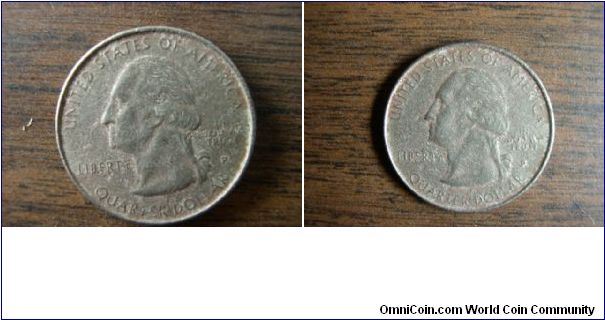US State Quarter'e error
Missing Clad Layer on the obverse