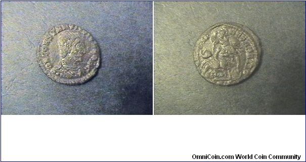 Constantius Gallus 351-354AD
Obv:DN CONSTANTIVS IVN NOBC
Rev:FEL TEMP REPARATIO
AE/18mm 2.5 grams