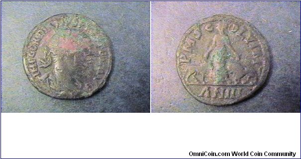 Gordian III 238-244AD Viminacium,Moesia
Obv:IMP GORDIANVS PIVS FEL AVG
Rev:PMSC OLVIM  ANIIII (243AD)
AE/30mm 18.4 grams