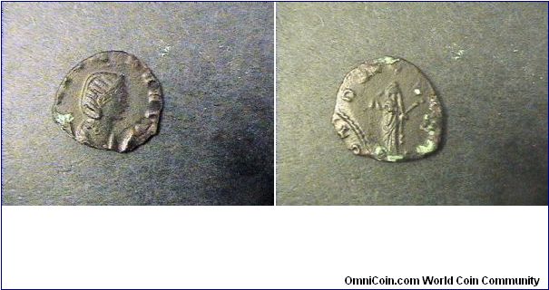 Otacilia Severa 244-249AD Wife of Philip I.
Double struck on the reverse.
AE/18mm 2.0 grams