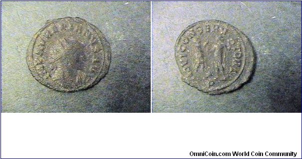 Aurelian 270-275AD
Obv:IMP AVRELIANVS AVG
Rev:IOVI CONSERATORI

P (1st officina)
AE/24  3.9 grams