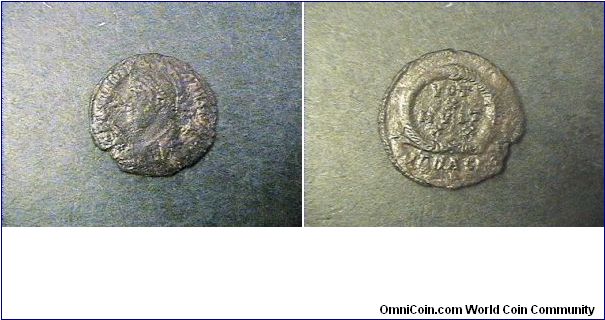 Julian II 360-363AD

Rev: VOT X MVLT XX
HERAC
AE/20mm 2.9 grams