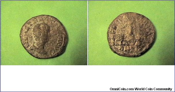 Herennia Etruscilla 249-251AD, Wife of Trajan Decius Roman Provinical 
Obv:HER ETRVSCILLA AVG
Rev:PMS COLVIM
AN XII (251) Viminacium, Moesia
AE/27mm 11.5 grams