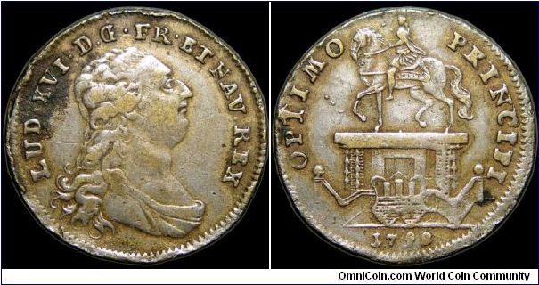 Louis XVI - Equestrian Statue, France.

A relatively scarce variant of a very common jeton. Usually Louis XVI is facing left.                                                                                                                                                                                                                                                                                                                                                                                     