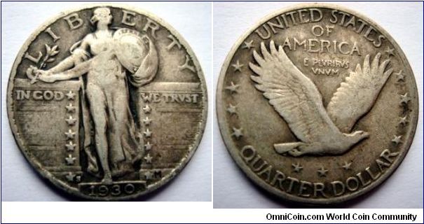 1930-S Standing Liberty quarter