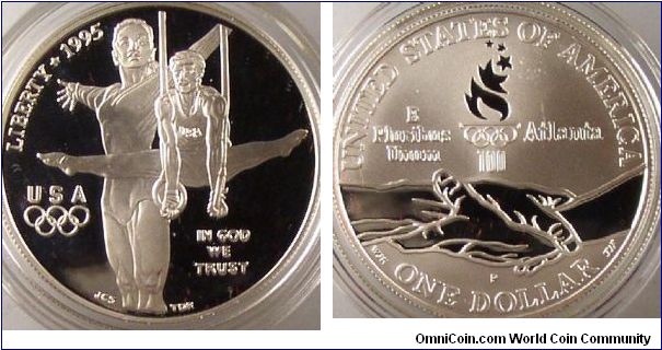 Olympic silver proof dollar