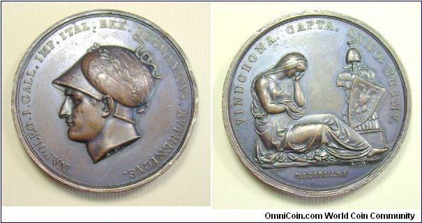 Napoleonic medal
Conquest of Austria
Milan mint
42 mm.