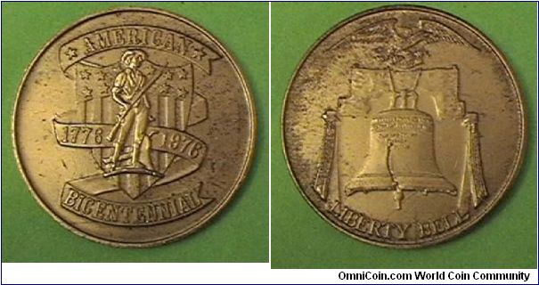 American Bicentennial medal.
Bronze,39mm 26.5 grams