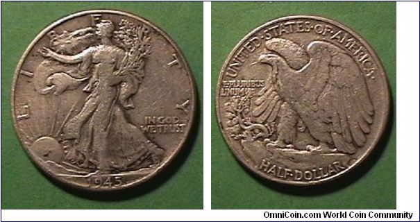 US Walking Liberty Half Dollar.