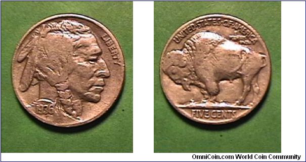 US 1936 Buffalo Nickel