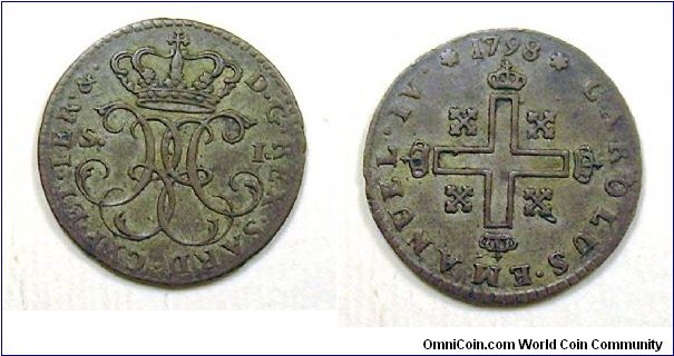 Kingdom of Sardinia
Carlo Emanuele IV

1 Soldo

Mixture