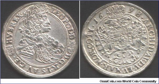 Contemporary fake 1/2 thaler. Silvered base metal. Silvering still nigh on intact.