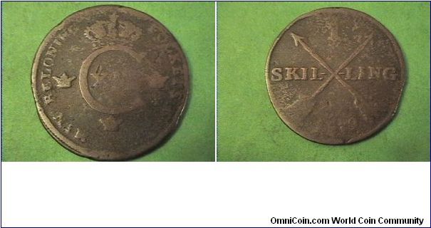 1819 1 Skilling
copper