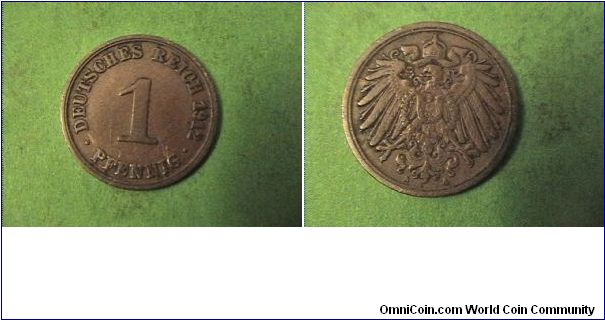 German Empire 1912-A 1 PFENNIG