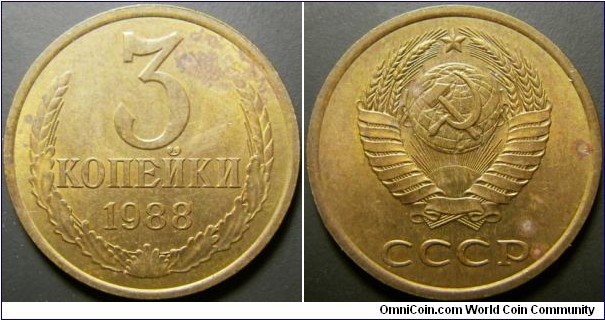 Russia 1988 3 kopeks.