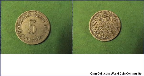 German Empire 1913-A 5 PFENNIG