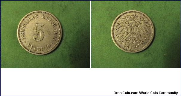 German Empire 1902-A 5 PFENNIG