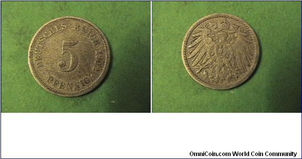 German Empire 1902-A 5 PFENNIG