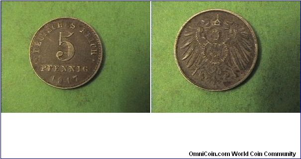 German Empire 1817-A 5 PFENNIG
iron