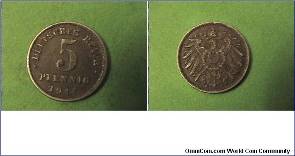 German empire 1916-F 5 PFENNIG
iron