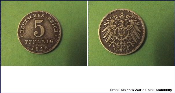 German Empire 1916-A 5 PFENNIG
iron