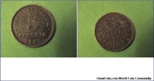 German Empire 1915-A 5 PFENNIG
iron