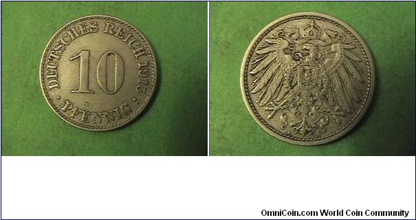German Empire 1915-A 10 PFENNIG
copper-nickel