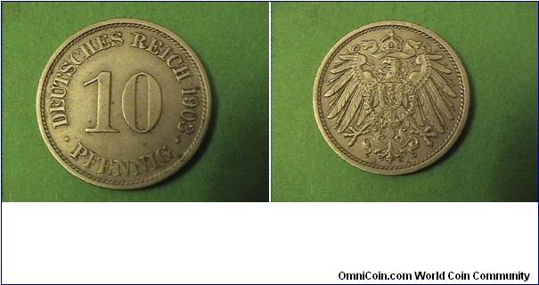 German Empire 1903-A 10 PFENNIG