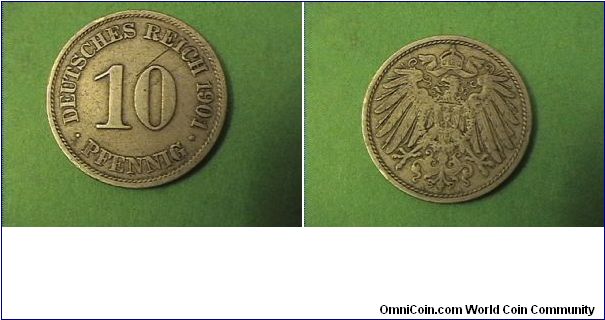 German Empire 1901-A 10 PFENNIG