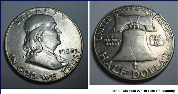 Franklin Half Dollar - No Mint Mark.