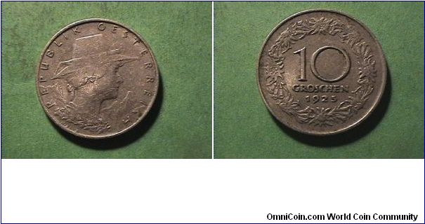 REPUBLIK OESTERREICH
10 GROSCHEN

copper-nickel