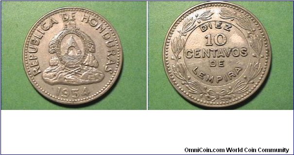 REPUBLICA DE HONDURAS
DIEZ 10 CENTAVOS DE LEMPIRA
copper-nickel