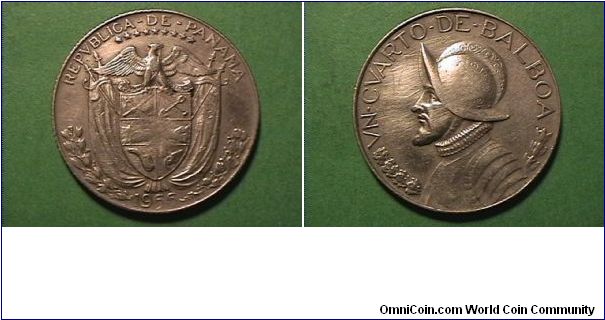 VN CVARTO DE BALBOA
REPVBLICA DE PANAMA
copper-nickel clad copper