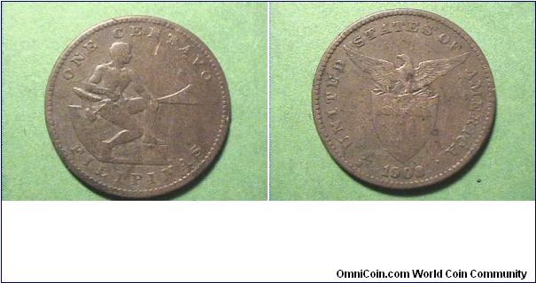 ONE CENTAVO FILIPINAS
UNTIED STATES OF AMERICA 1908-S
bronze