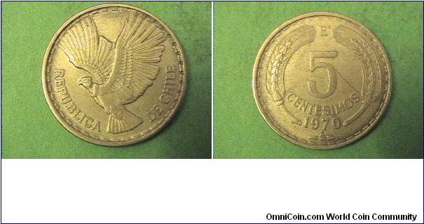 REPUBLICA DE CHILE
5 CENTAVOS
alum-bronze