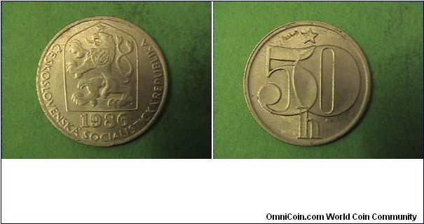 CESKOSLOVEENSKA SOCIALISTICKA REPUBLIKA
50 HALERU
copper-nickel