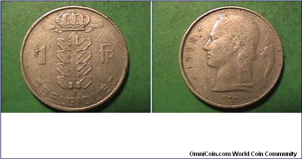 1 FRANC
BELGIQUE
copper-nickel