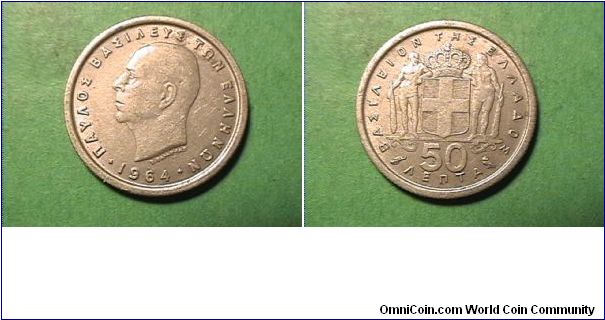 PAUL I
50 LEPTA
copper-nickel