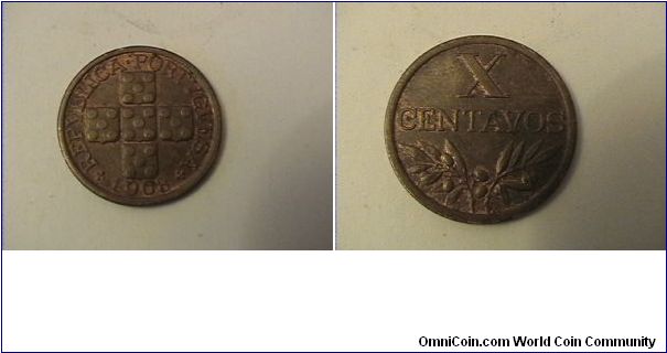 REPVBLICA PORTVGVESA
X CENTAVOS
bronze