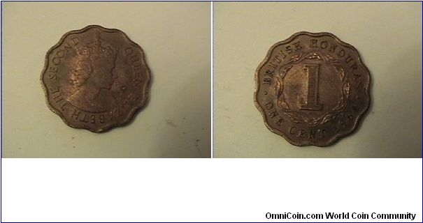 QUEEN ELIZABETH THE SECOND
BRITISH HONDURAS ONE CENT
brone