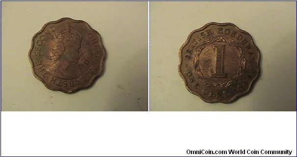 QUEEN ELIZABETH THE SECOND
BRITISH HONDURAS ONE CENT
brone