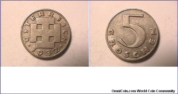 OSTERREICH
5 GROSCHEN
copper-nickel