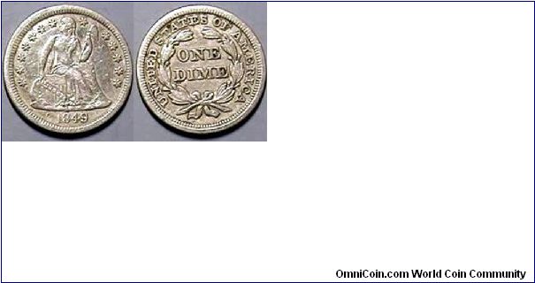 Sitting Liberty Dime