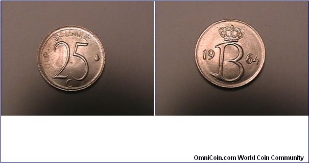 BELGIQUE
25 CENTIMES
copper-nickel