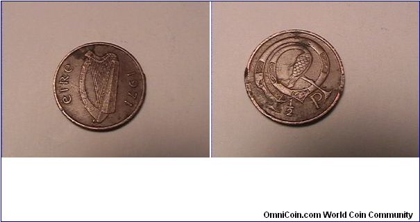 EIRE
1/2 PENNY
bronze